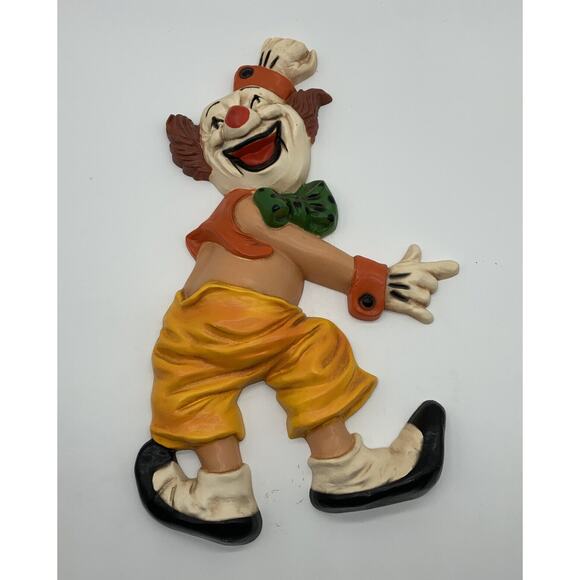 Vntg Homco 1970’s Retro Clown Wall Plaques Pants Down Laughing Clown Read - Picture 2 of 12
